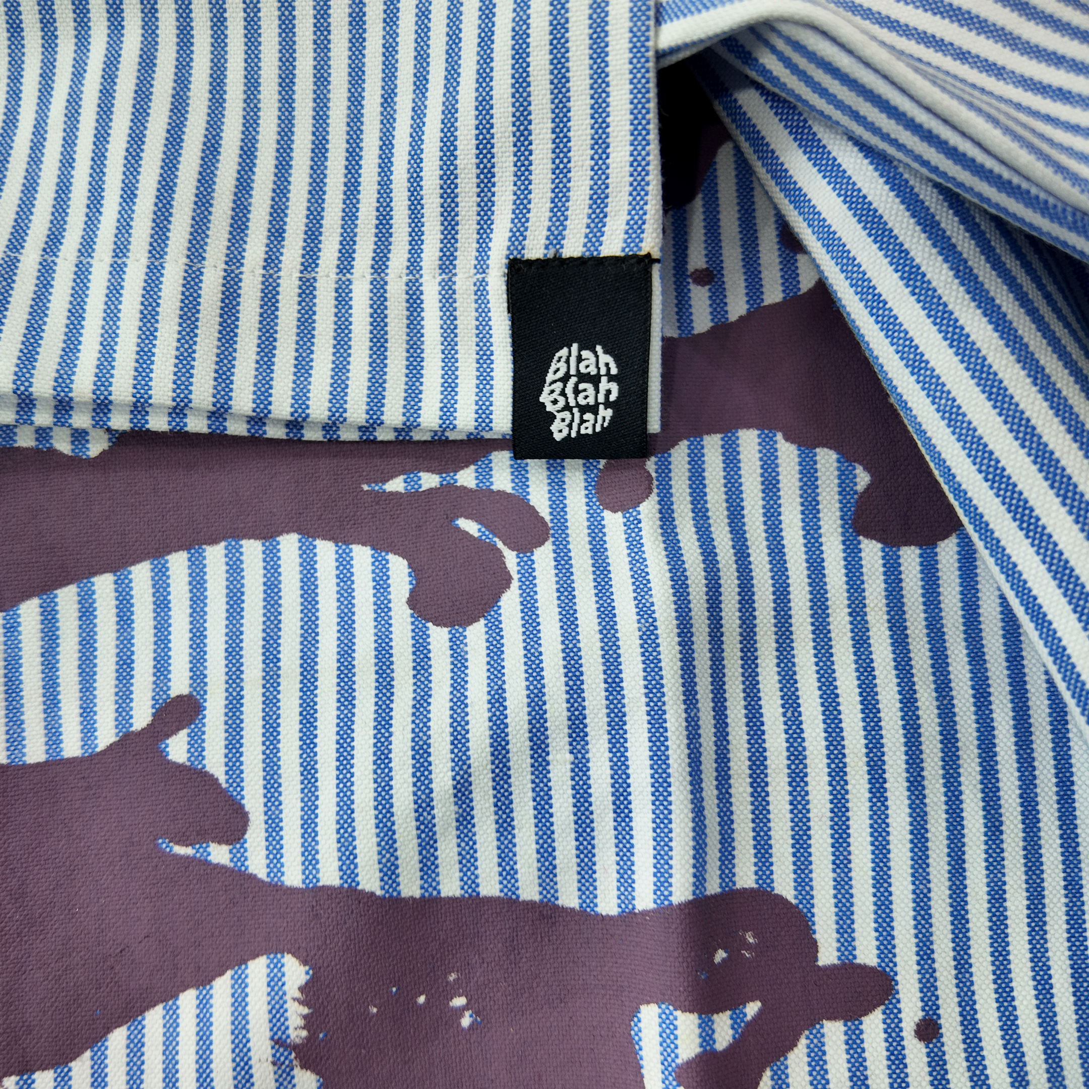 Blah Blah Blah Abstract Crest Striped Shirt