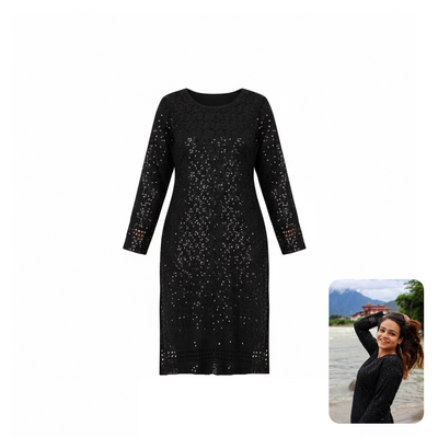 Black Chikankari Mirror Kurti