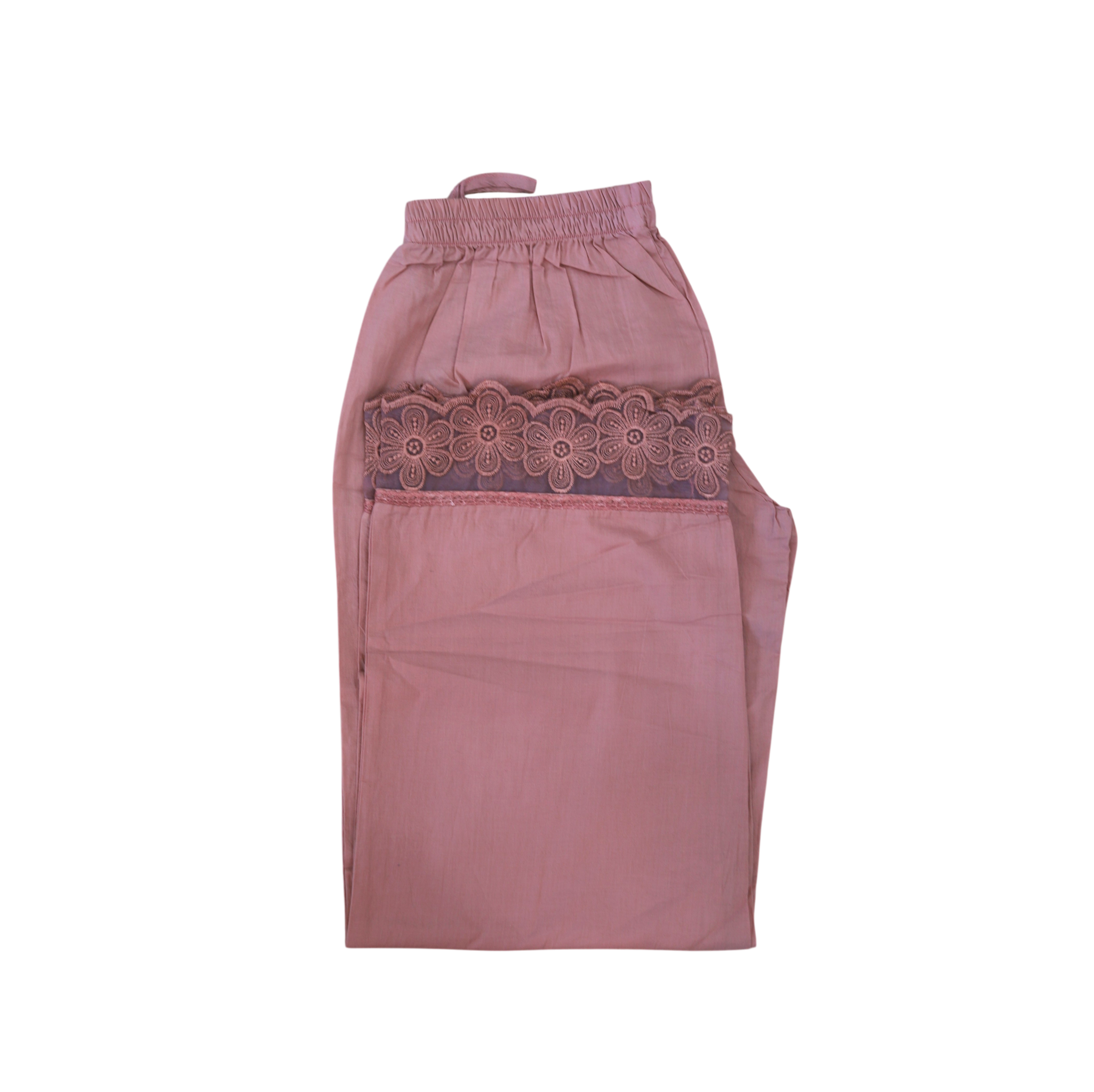 Aachho Mary Mauve Embroidered Chanderi Suit Set