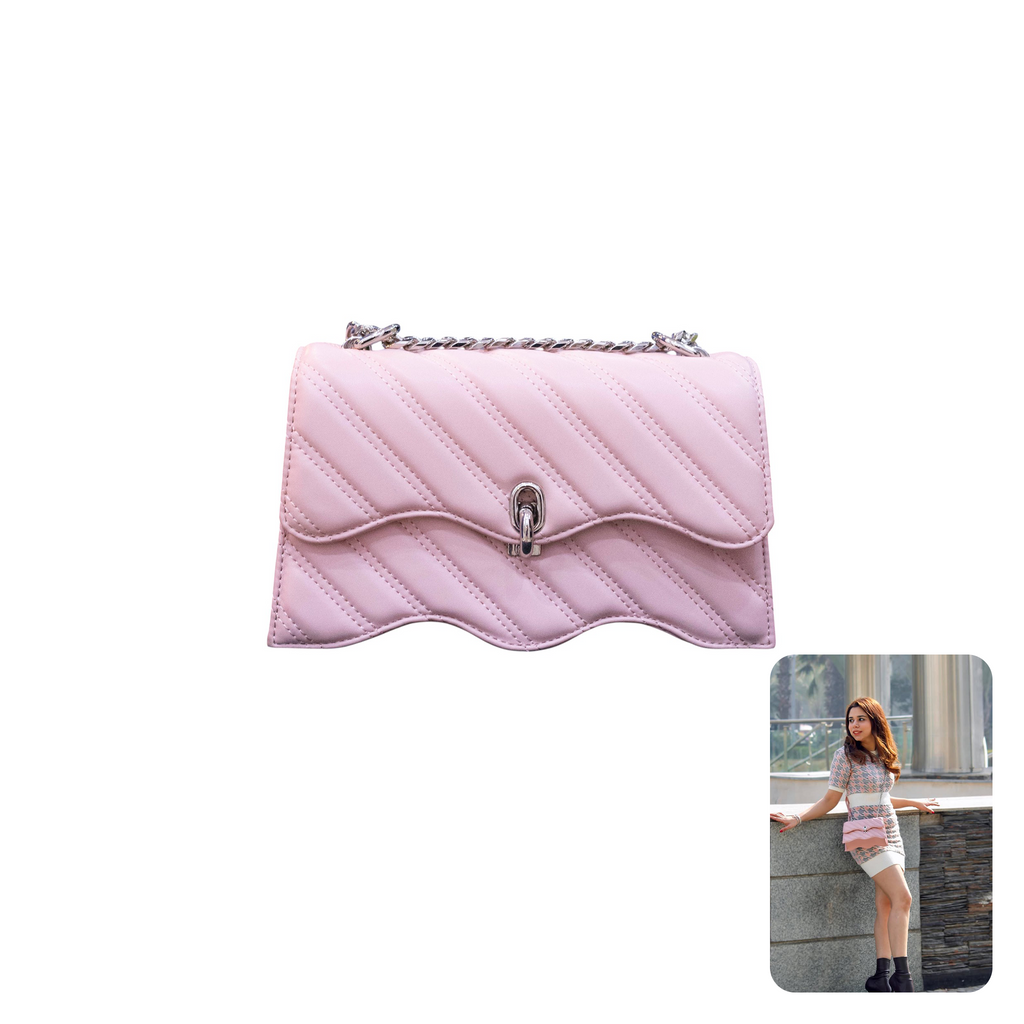 Charles & Keith Mini Quilted Chain-strap Flap Bag