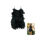 Shriya Som Black Ruffles Dress