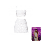 Kassually White Embellished Co-Ord Set