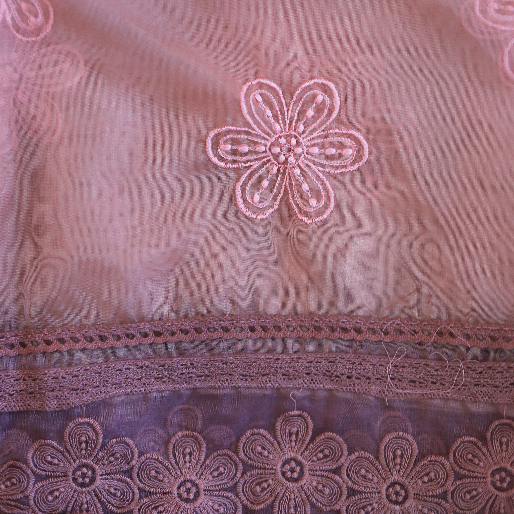 Aachho Mary Mauve Embroidered Chanderi Suit Set