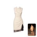 Zara Mini Striped Lace Dress