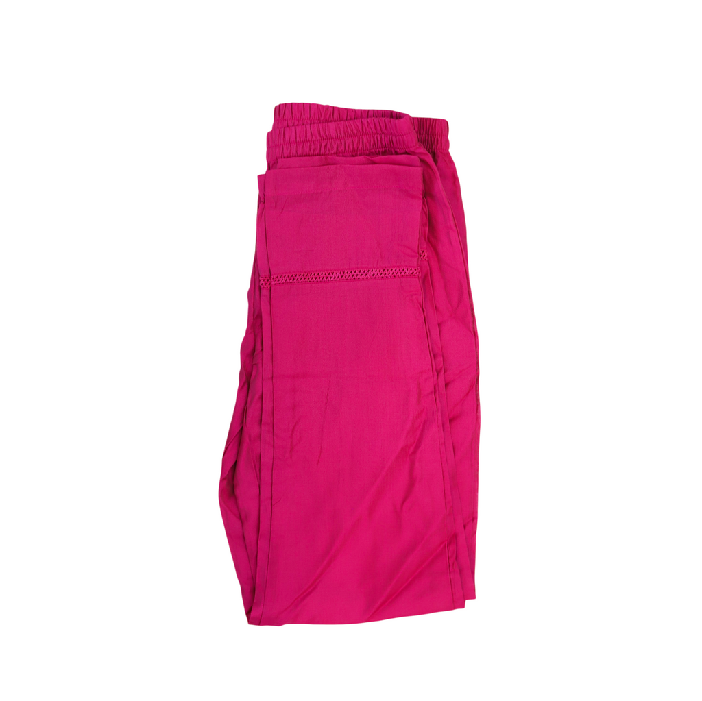 Aachho Hanya Magenta Embroidered Chanderi Suit Set