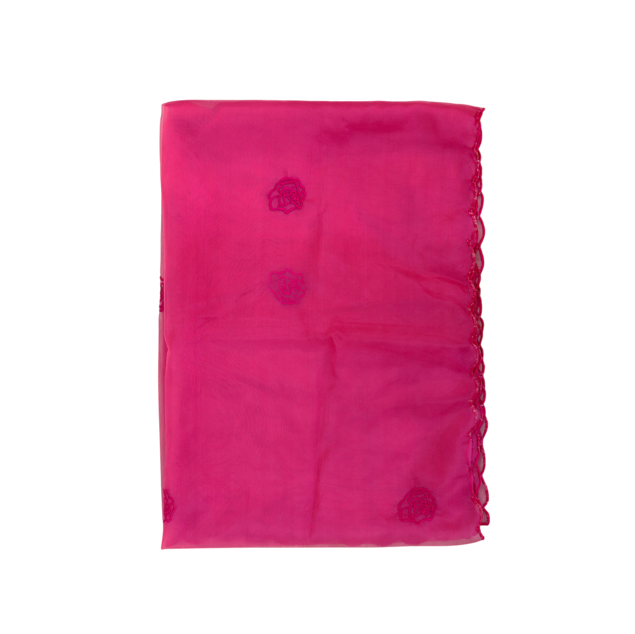 Aachho Hanya Magenta Embroidered Chanderi Suit Set