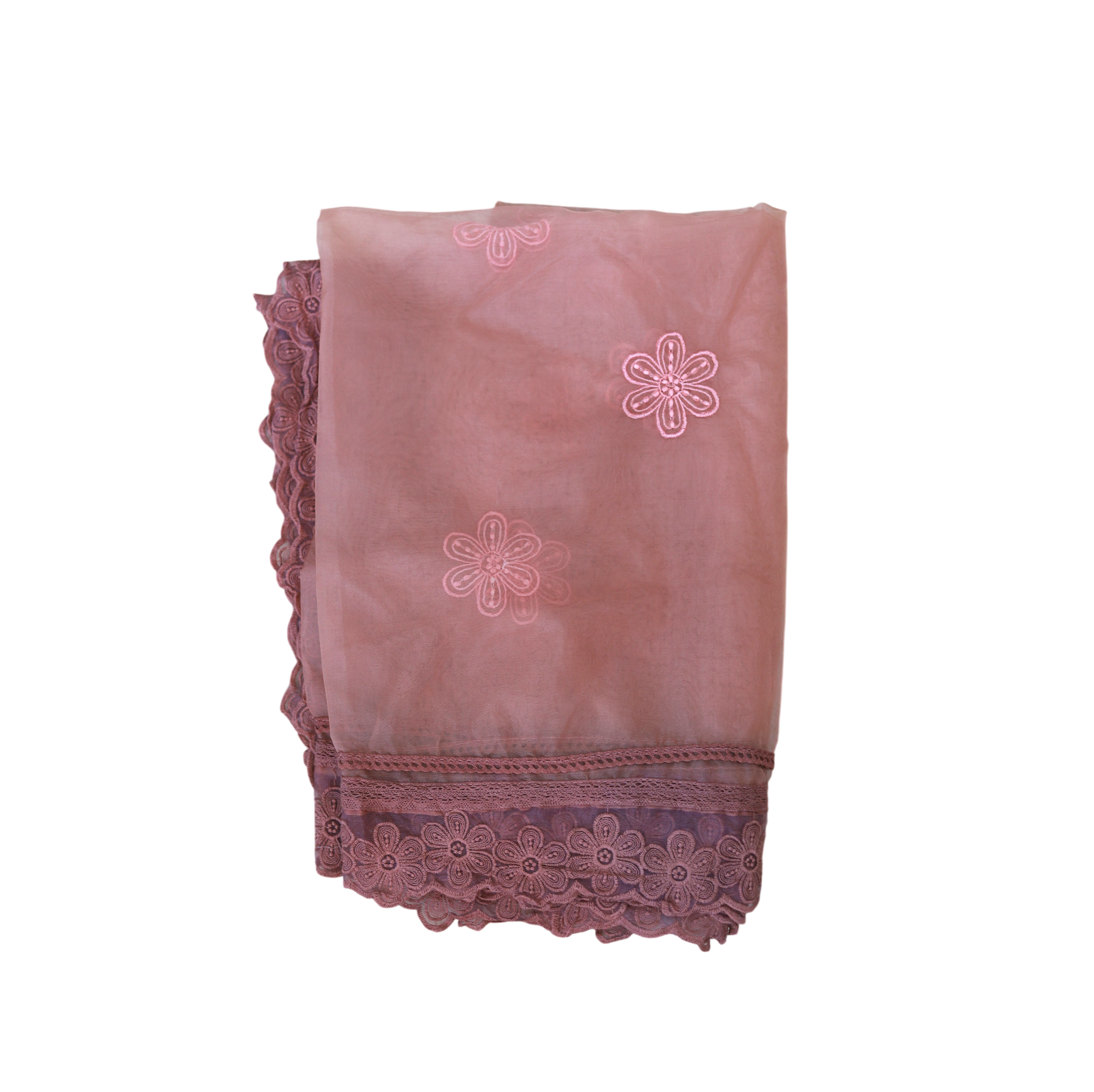Aachho Mary Mauve Embroidered Chanderi Suit Set