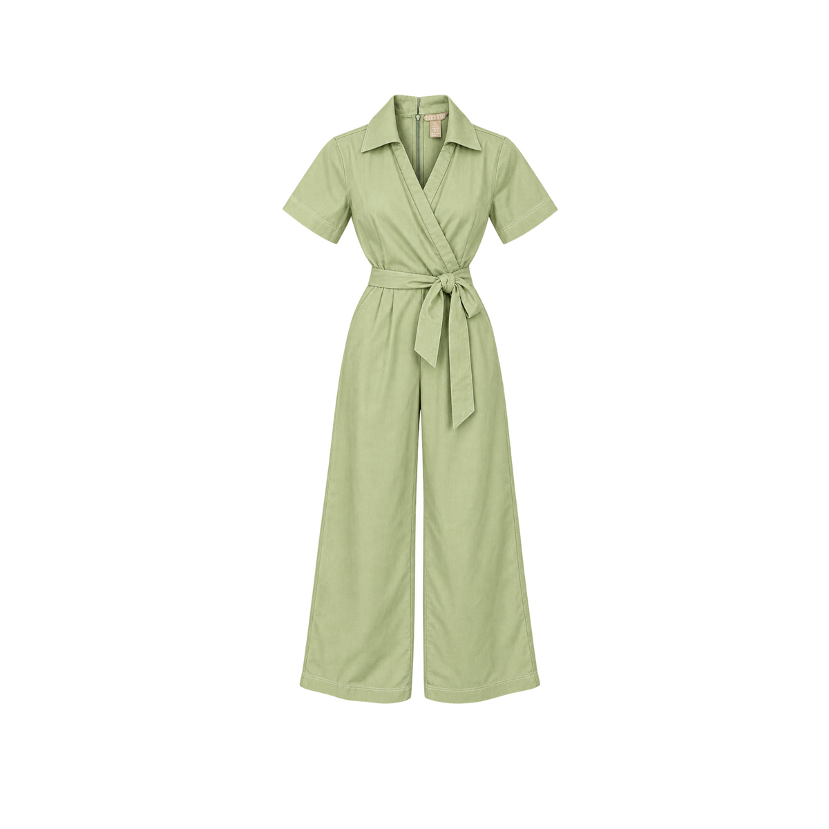 Ruiaan Sage Green Wide Leg Jumpsuit