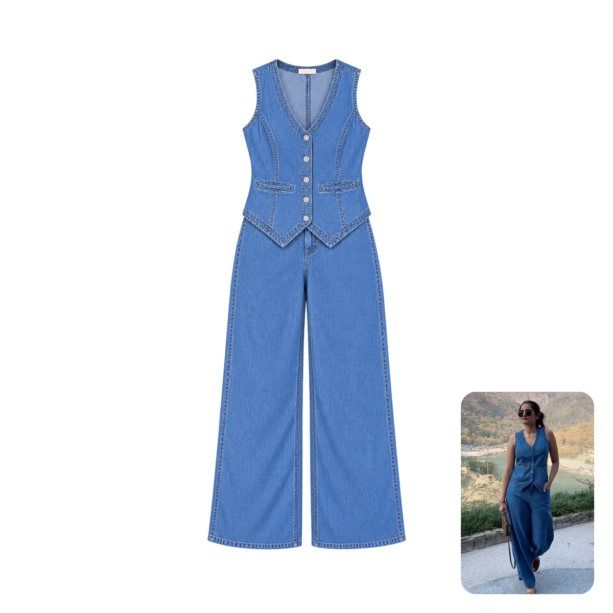 Designs By Queen Bee Denim Co-ord Set