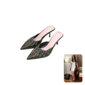 Pretty Little Thing Olive Ruched Low Heel Court Mule