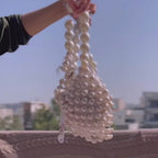 Miri Piri Hand-beaded Ivory Pearl Bralette Top