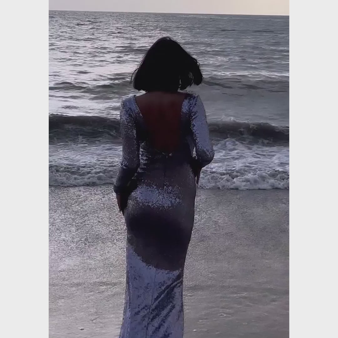 Soky & Soka Paris Sequin Gown