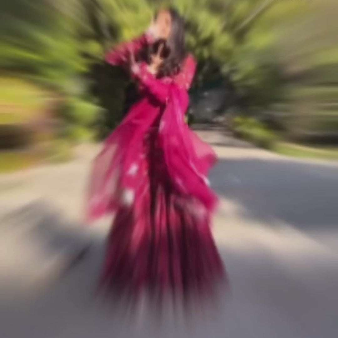 Aachho Ethnic Motifs Printed Lehenga With Dupatta