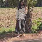 Corpora Studio Organic Cotton Pleated Skirt Co-ord Set