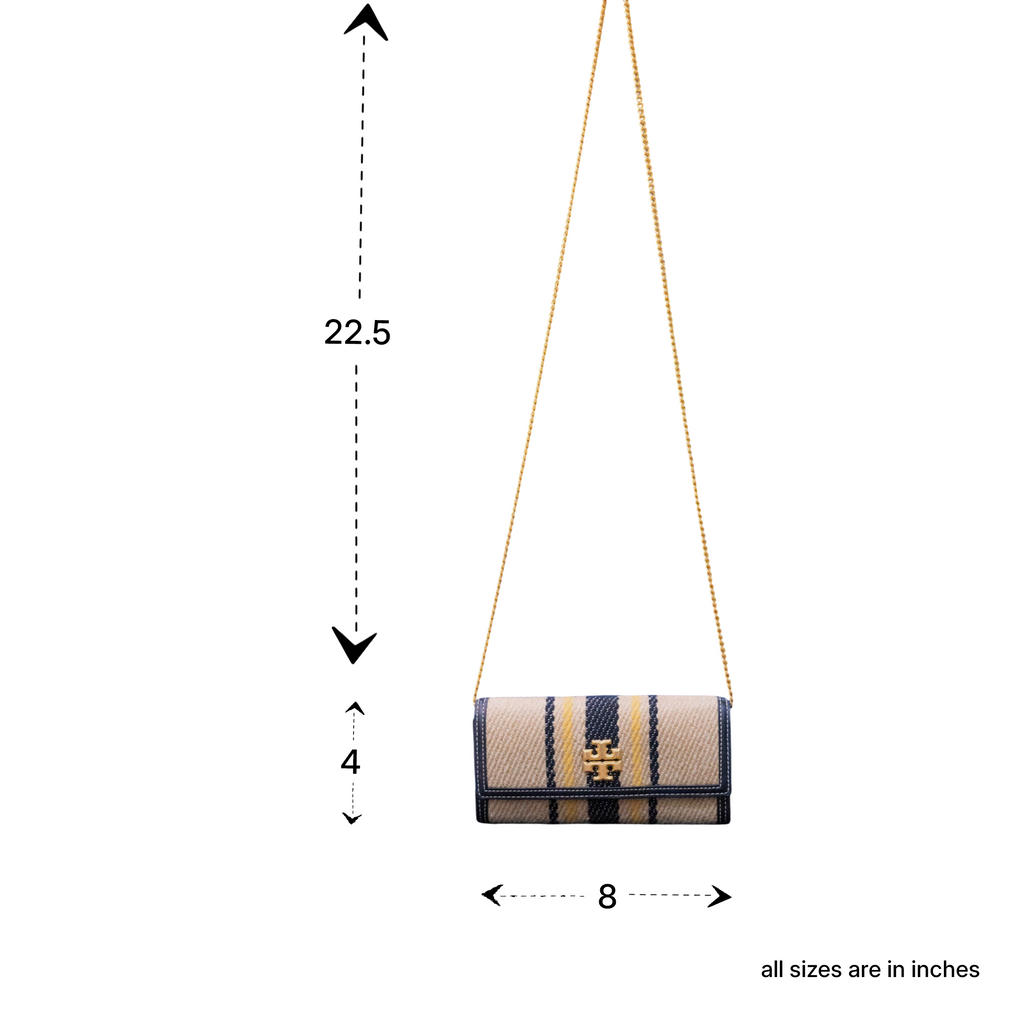 Tory Burch Juliette French Linen Chain Wallet
