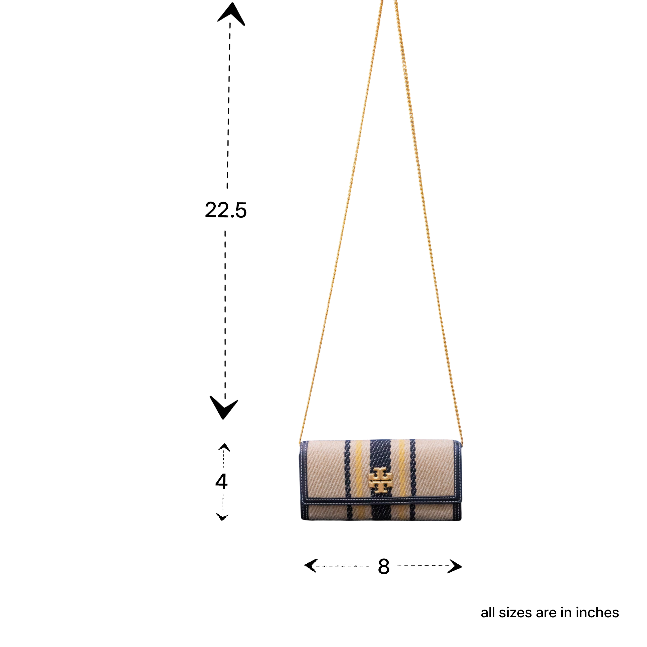 Tory Burch Juliette French Linen Chain Wallet